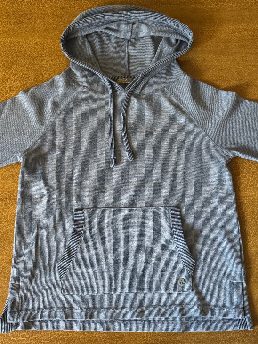 Prana Pullover Hoodie Sweater Front Pocket - Blue Size Small